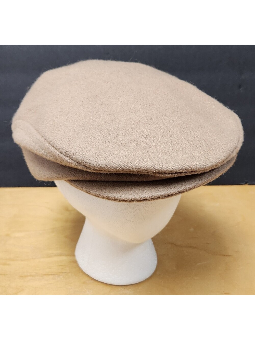 Vintage Hatterdashery Seattle Tan Wool Flat Cap Newsboy Cabbie Ivy Hat